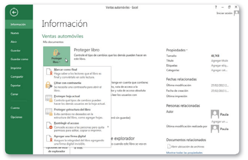 Seguridad en excel