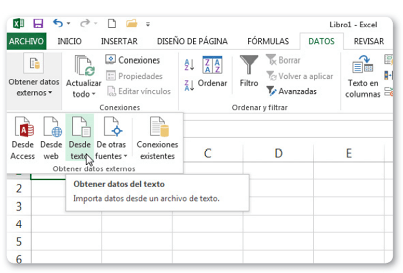 Importar archivos de texto