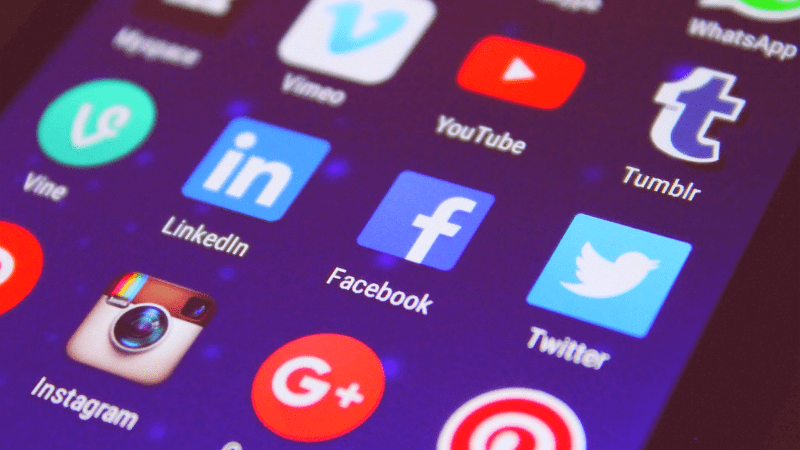 diferentes redes sociales